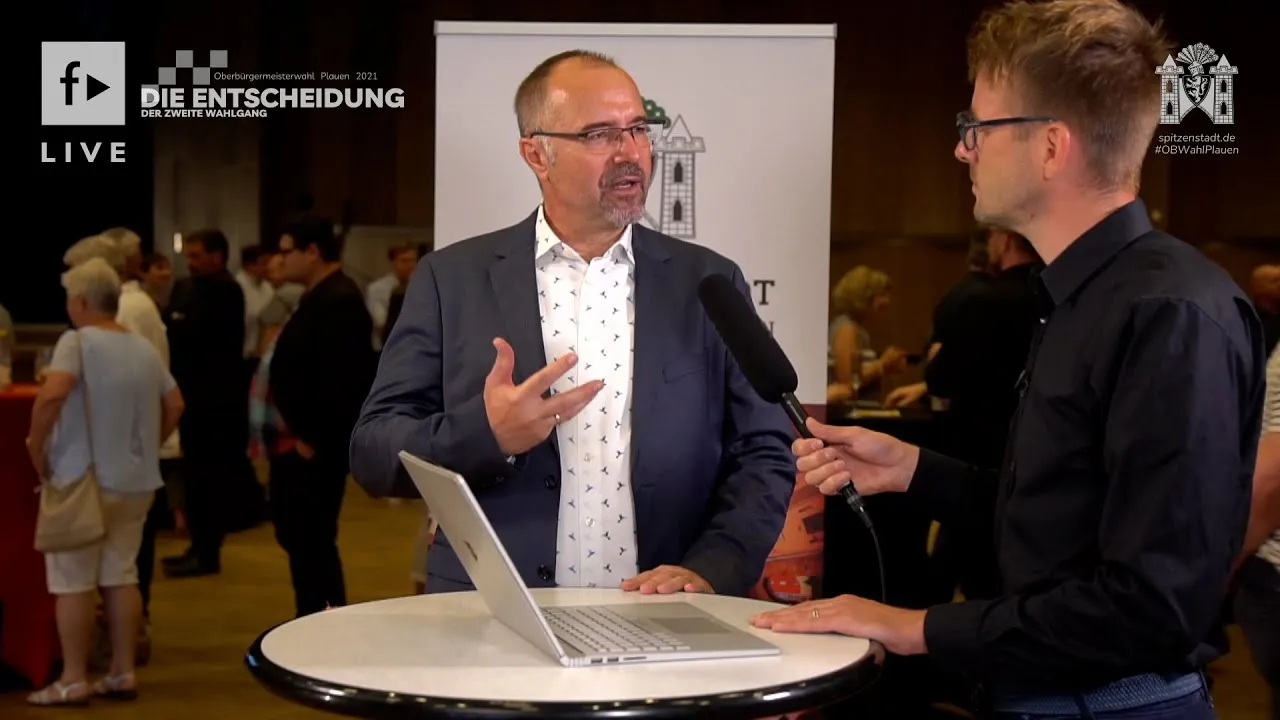 Interview im Livestream zur Oberbürgermeisterwahl Plauen